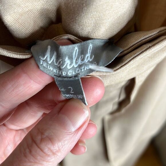 Marled by Reunited Clothing The Greenwich Pant- Tan Beige Sz 2 - Picture 5 of 9